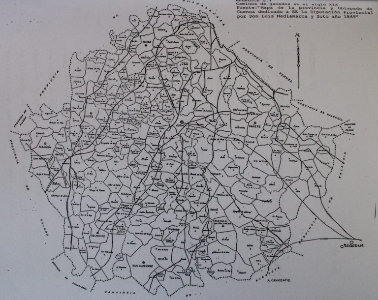 Articulo-2.02_Ganaderia_Las-vias-pecuarias-de-Olmeda-del-Rey-y-Las-Valeras_5_mapa-mediamaca-768x610