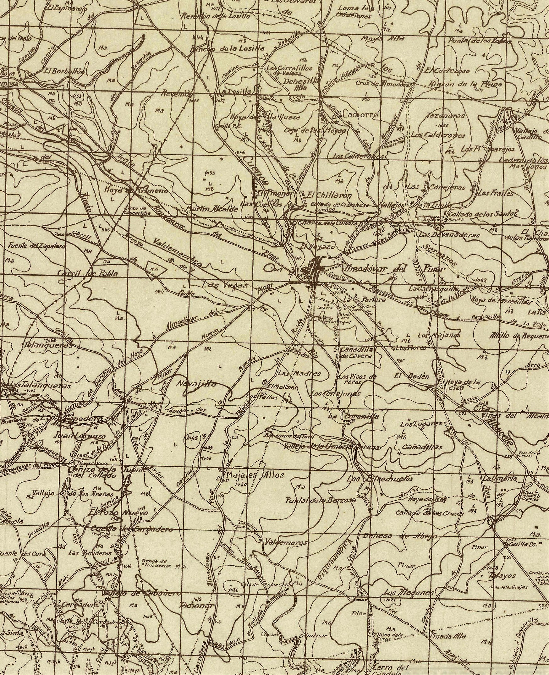Mapa 1938 MTN50 Olmeda y las Valeras (1)